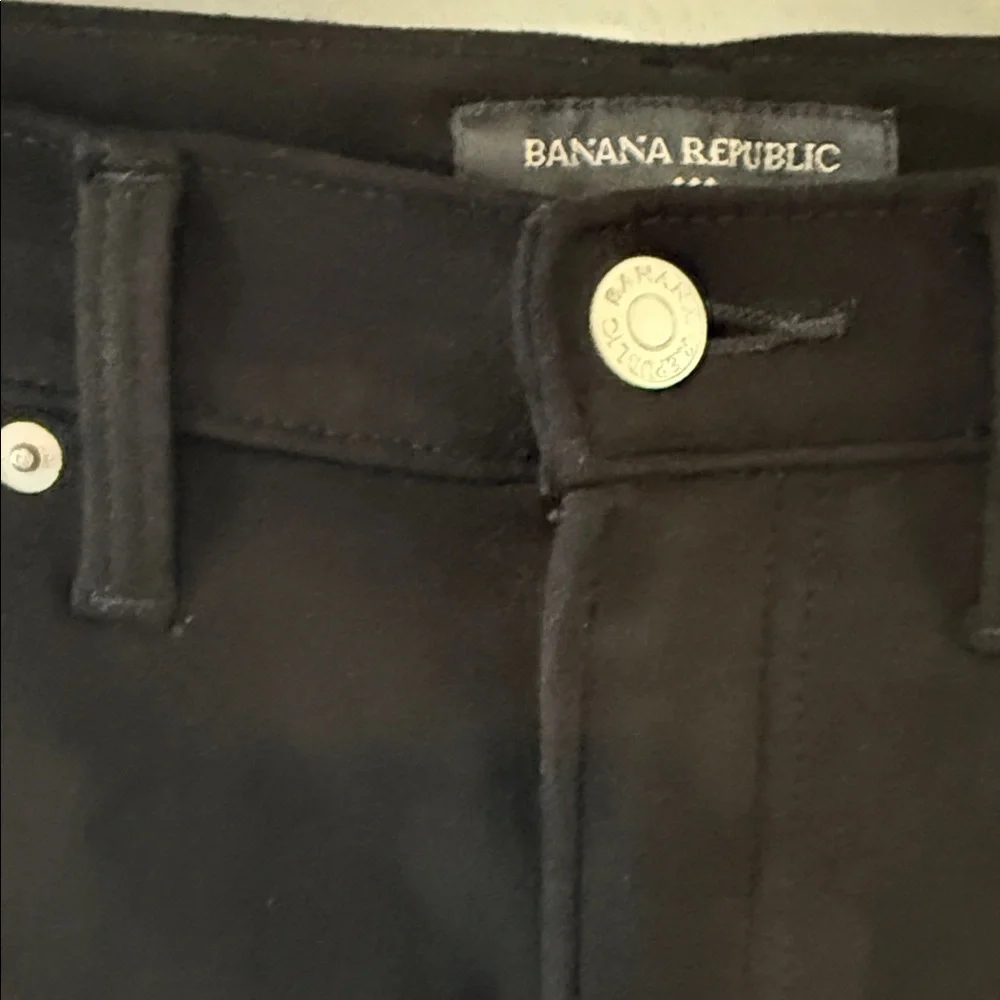 Banana Republic Black High-Rise Straight-Leg Jeans